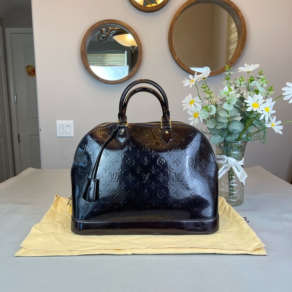 Louis Vuitton Handbags - Louis Vuitton Patent Leather Alma GM Satchel Handbag